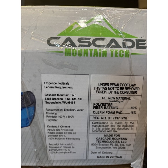 Cascade Mountain, Tech Flex Height Sling Chair w Carry Bag - Picture 5 of 5